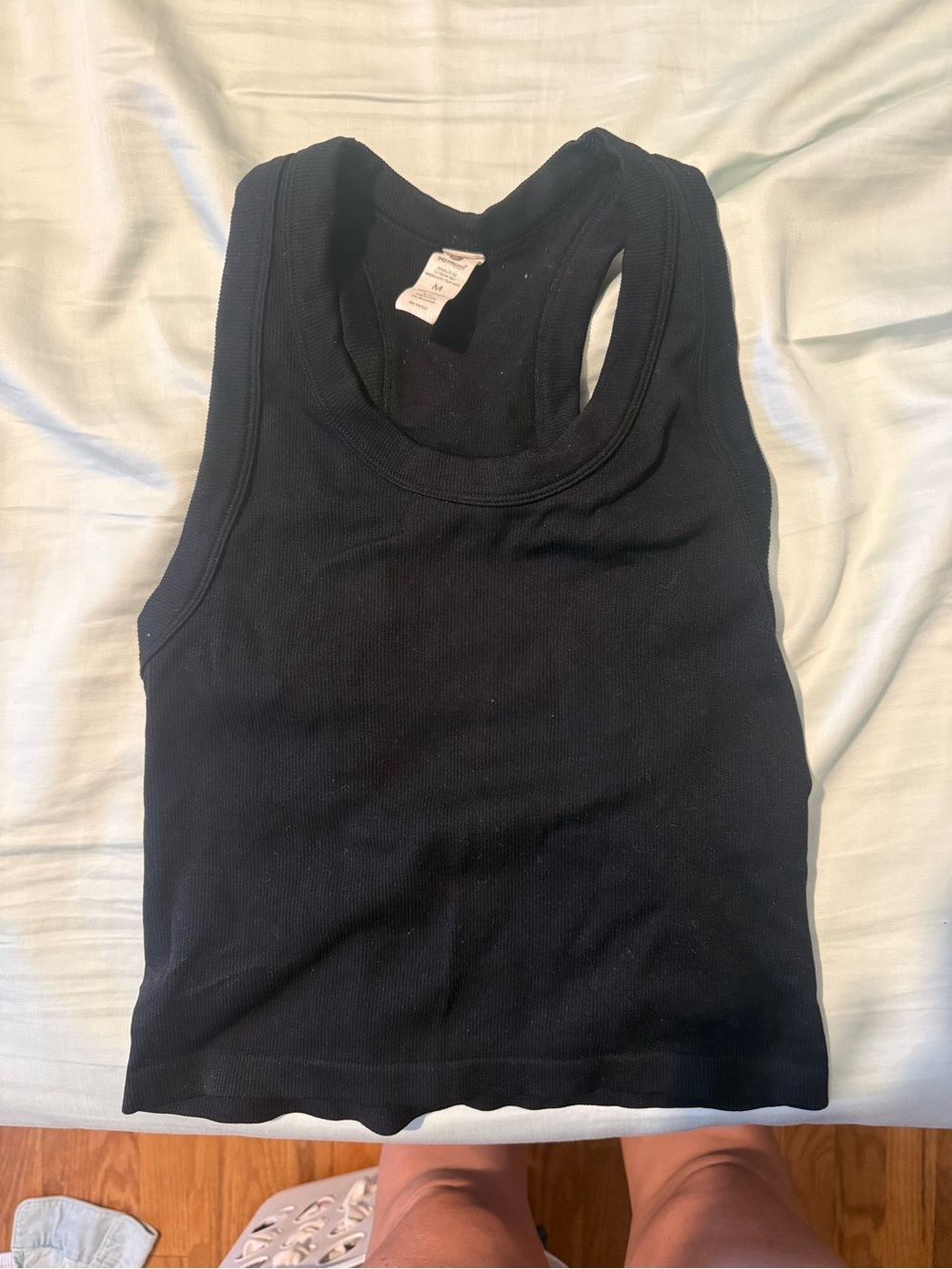 90 Degree By Reflex Black Ribbed Racerback Tank